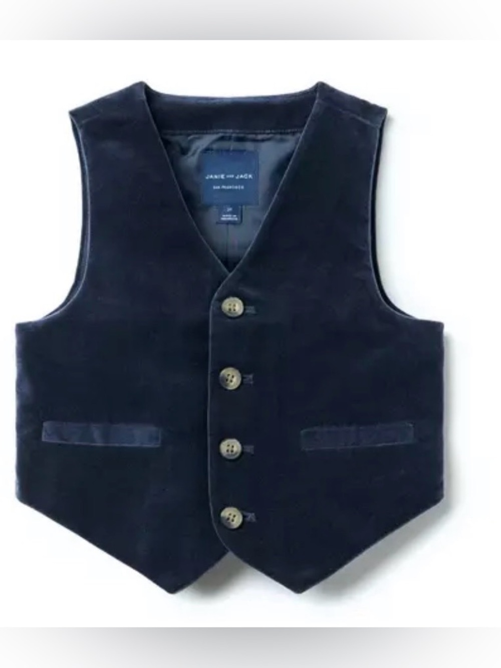NWT - Janie and Jack The Velvet Vest